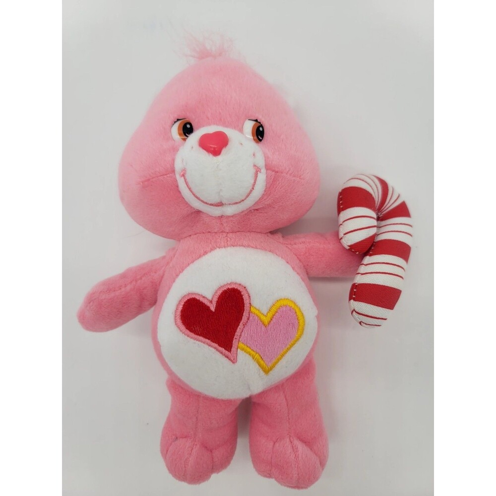 Care Bears Plush 8 Love-a-Lot Beanie Holiday Candy Canes 2006